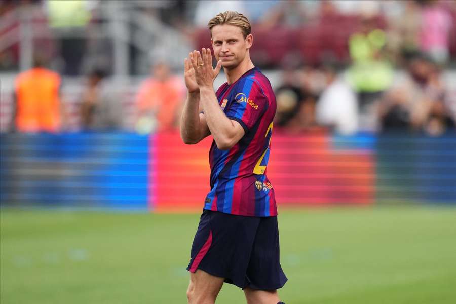 Barcelona's Frenkie de Jong before the Joan Gamper Trophy match against Al Ahly