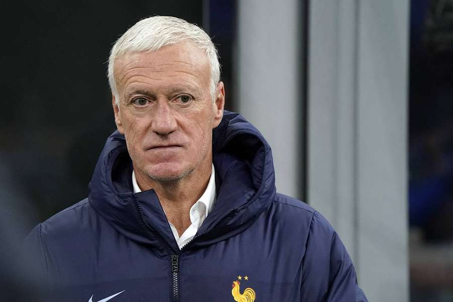 Didier Deschamps în timpul meciului cu Italia din Liga Națiunilor