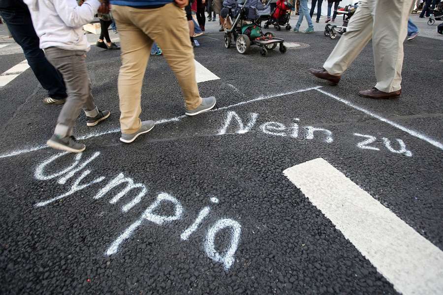In Hamburg kam es immer wieder zu Protesten gegen eine Austragung der Olympischen Spiele