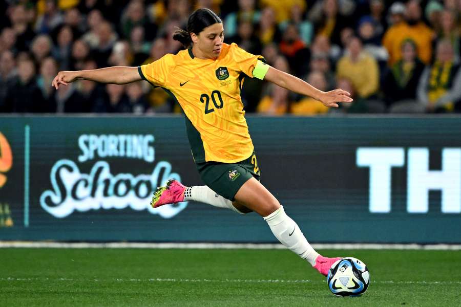 Kerr in action for Australia in their match against France