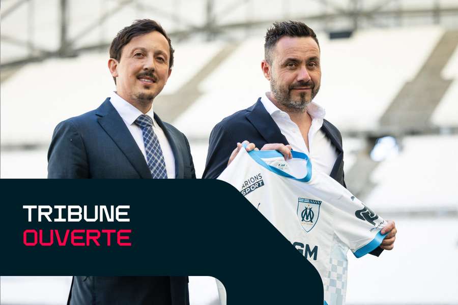 Pablo Longoria et Roberto de Zerbi en juillet 2024