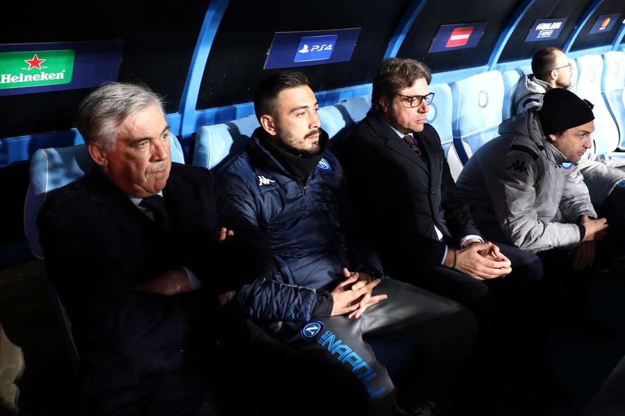 Carlo e Davide Ancelotti ai tempi di Napoli