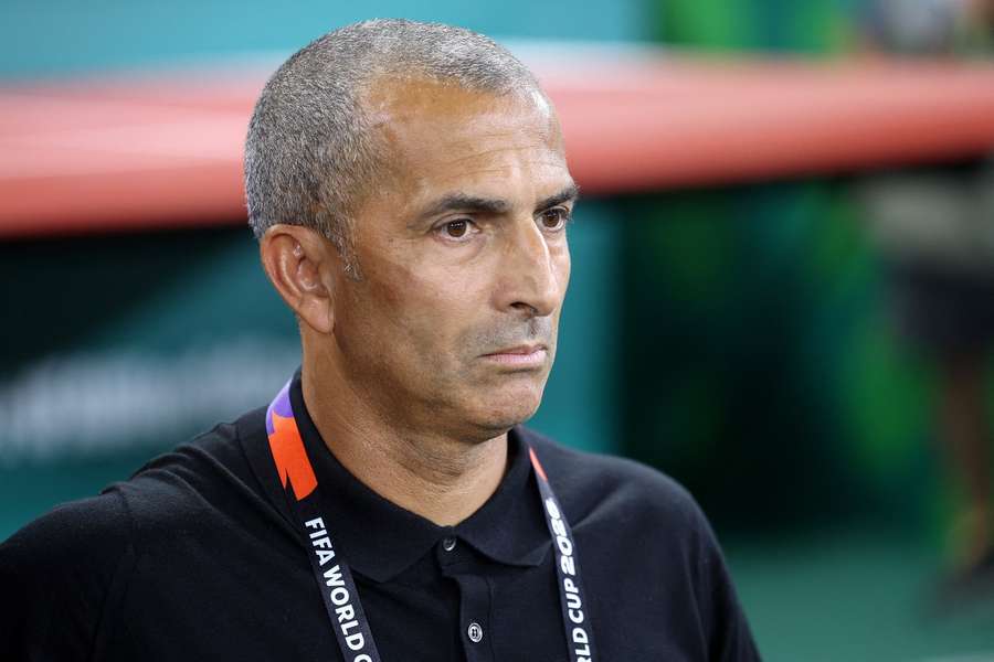 Sabri Lamouchi looks on during the World Cup game against Sweden Sabri Lamouchi looks on during the World Cup game against Sweden