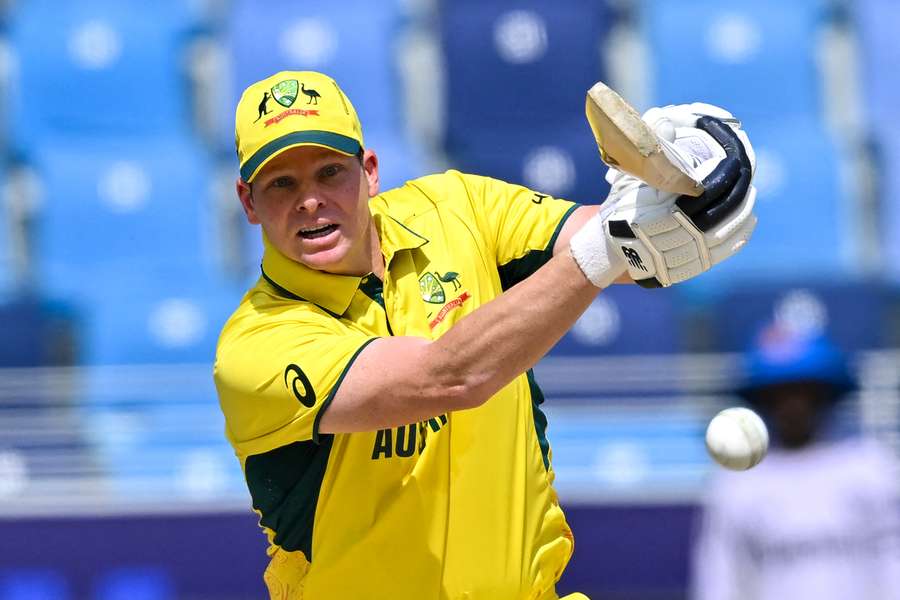 Australia's captain Steve Smith plays a shot