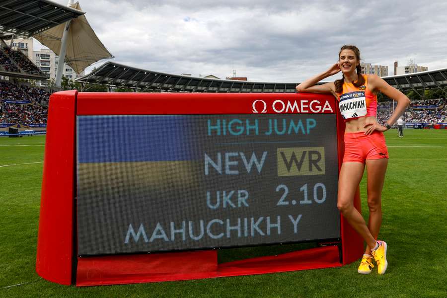 Yaroslava Mahuchikh con il record mondiale