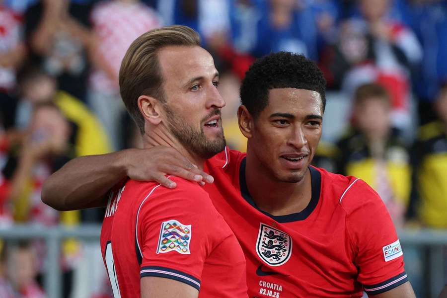 England's Harry Kane celebrates with Jude Bellingham England's Harry Kane celebrates with Jude Bellingham