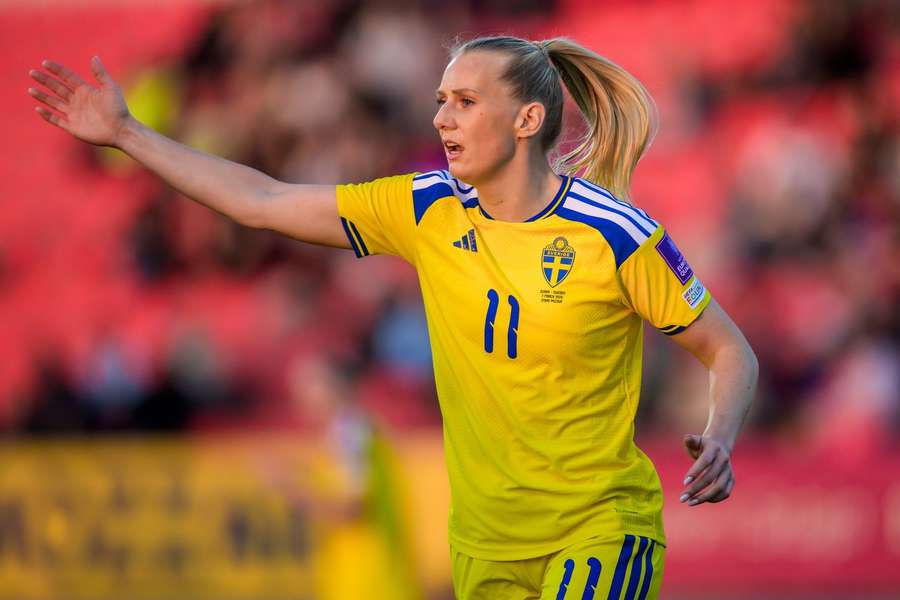 Blackstenius in action against Serbia last month Blackstenius in action against Serbia last month