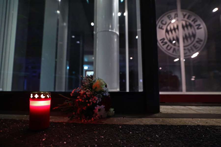 Tributes paid outside Bayern's stadium
