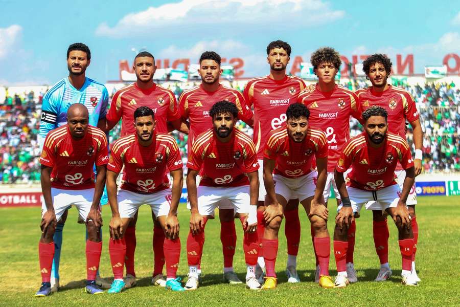 Al Ahly players before a CAF Champions League match with Gor Mahia in September 2024