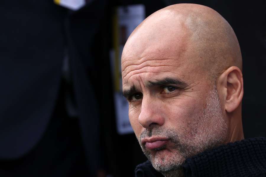 Pep Guardiola, treinador do Manchester City