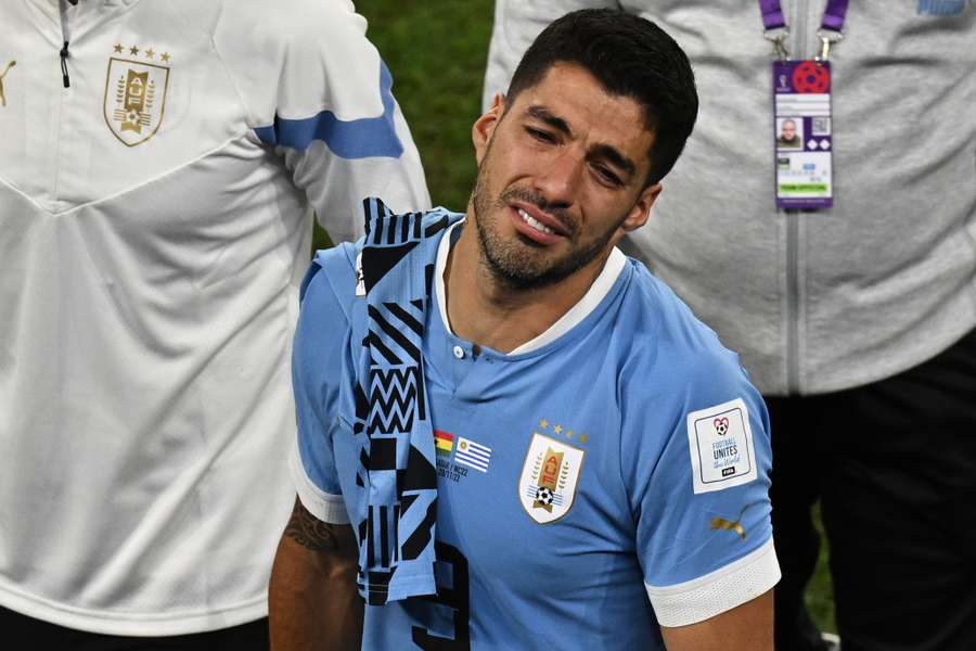 Luis Suarez dopo la sfida con il Ghana