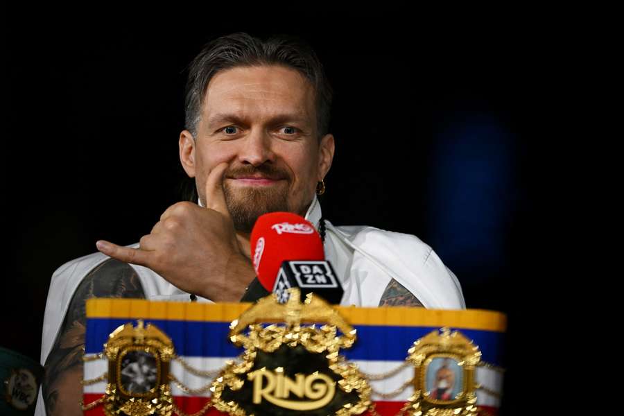 Oleksandr Usyk during his Glory in Giza Press Conference in Cairo, Egypt