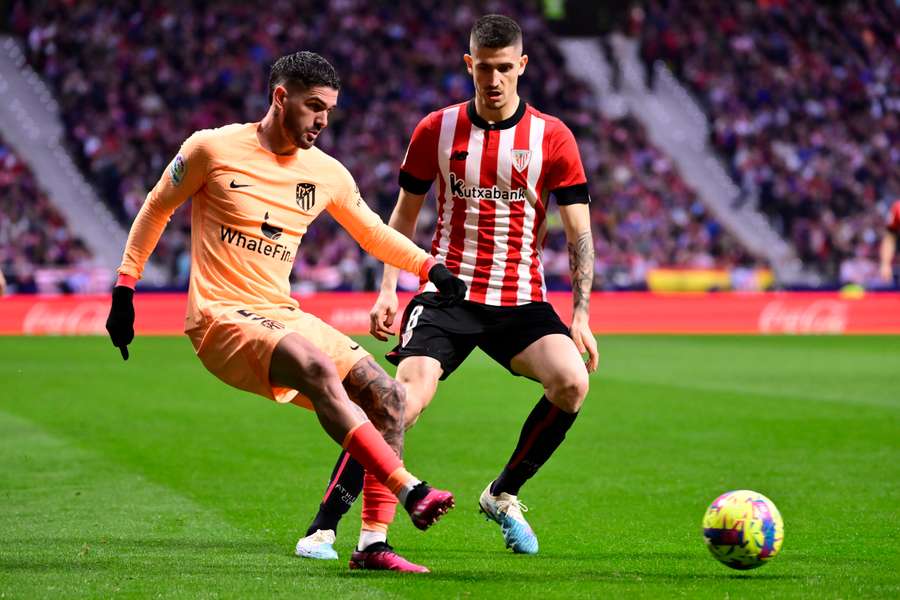 Rodrigo de Paul em ação contra o Athletic Bilbao