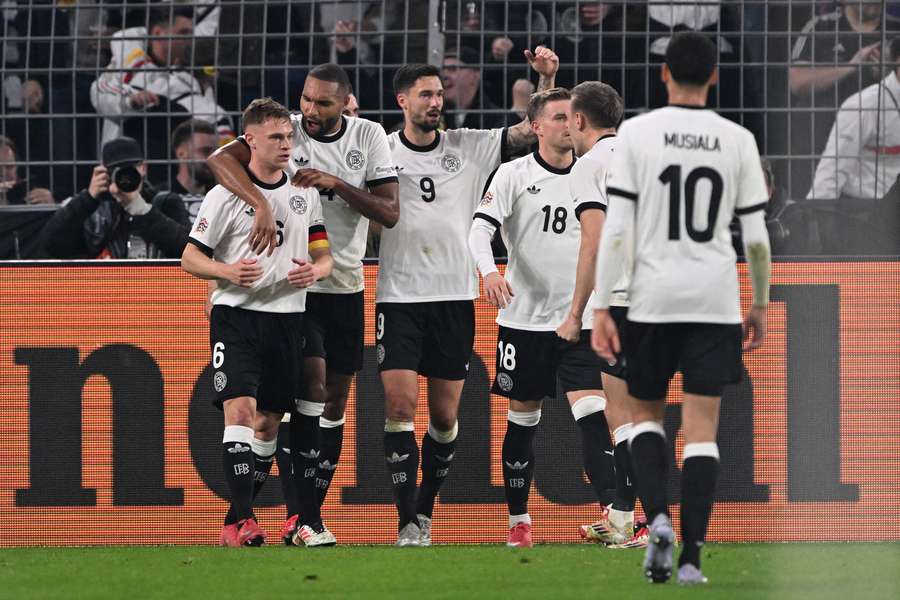 Joshua Kimmich celebrates his opener for Germany Joshua Kimmich celebrates his opener for Germany