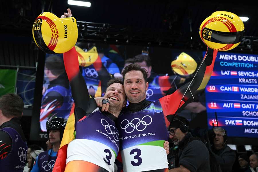 Wendl und Arlt nach dem Doppel-Wettbewerb. Wendl und Arlt nach dem Doppel-Wettbewerb.