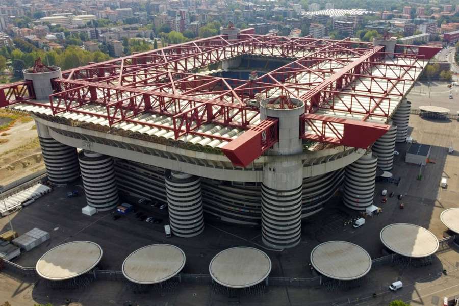 The San Siro stadium in Milan was the venue used for England's match against Italy in the Nations League.