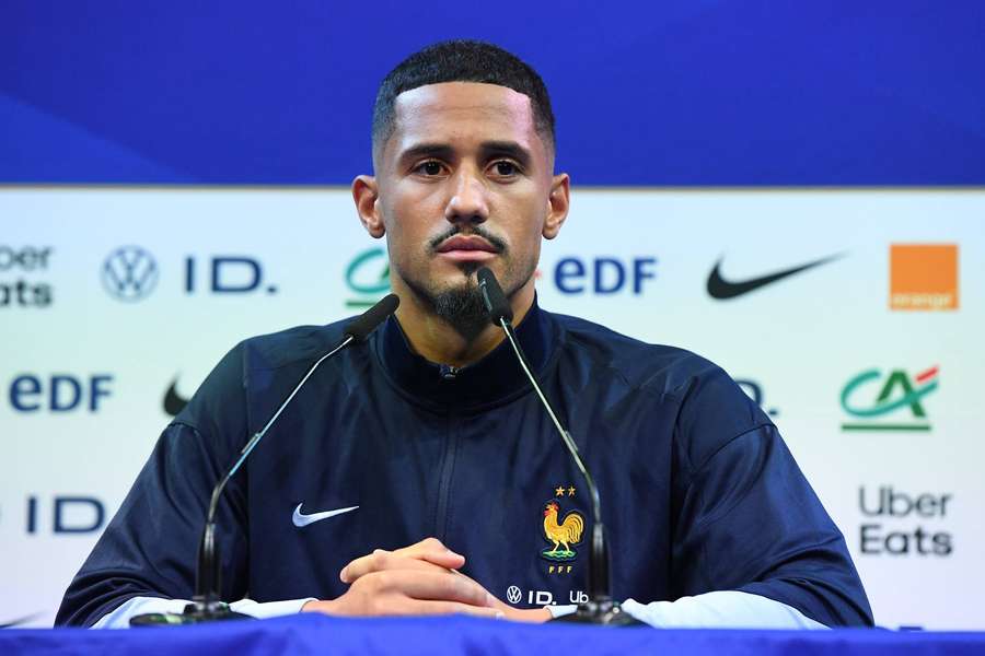 William Saliba speaks during a press conference