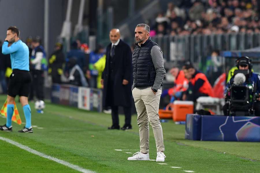 Rui Borges, treinador do Sporting, no jogo contra a Juventus Rui Borges, treinador do Sporting, no jogo contra a Juventus