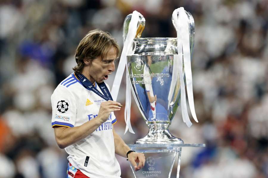 Modric com a Liga dos Campeões de 2022