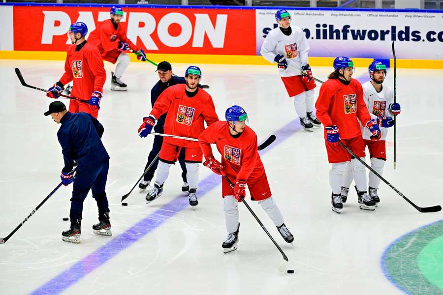 Příprava české hokejové reprezentace.