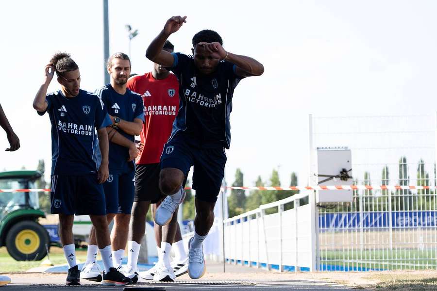 Les Parisiens à l'entraînement.