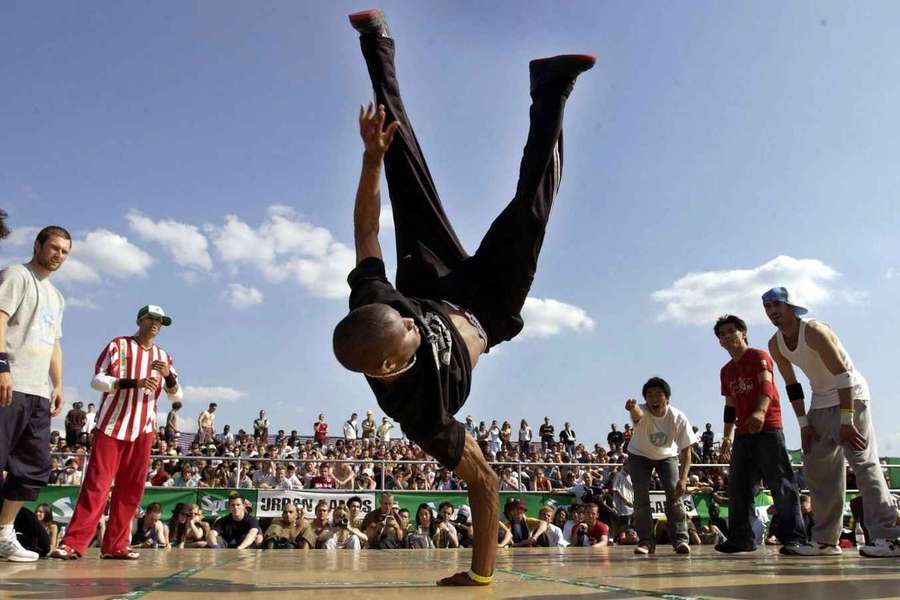 Um momento da competição de breaking