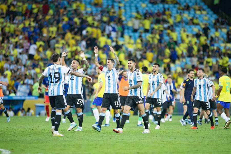Argentinië viert de overwinning in het Maracana