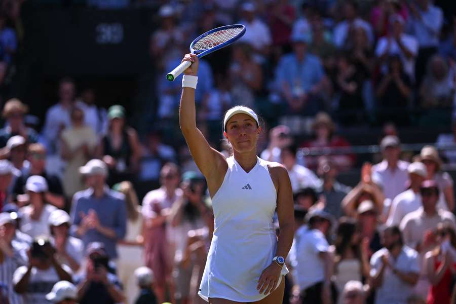 Jessica Pegula à Wimbledon ce dimanche. Jessica Pegula à Wimbledon ce dimanche.