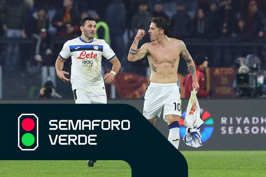 Kolasinac e Zaniolo esultano