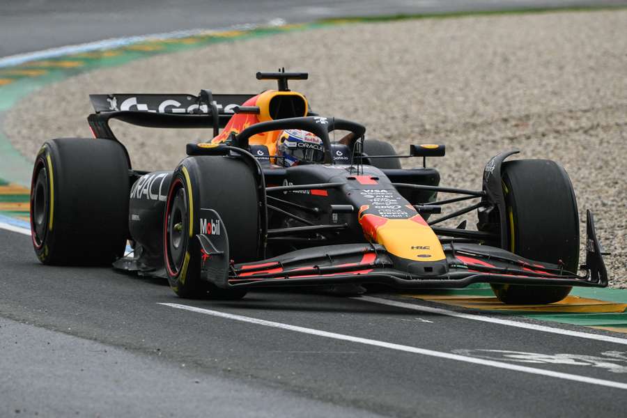 Red Bull's Max Verstappen was satisfied with his second place in Australia