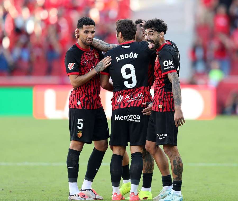 A festa dos jogadores do Maiorca