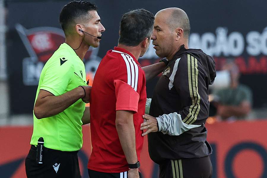 Fábio Veríssimo com Leonardo Jardim e Marco Silva