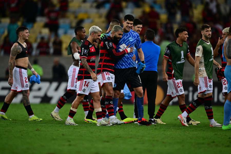 Flamengo celebra un gol en la Libertadores