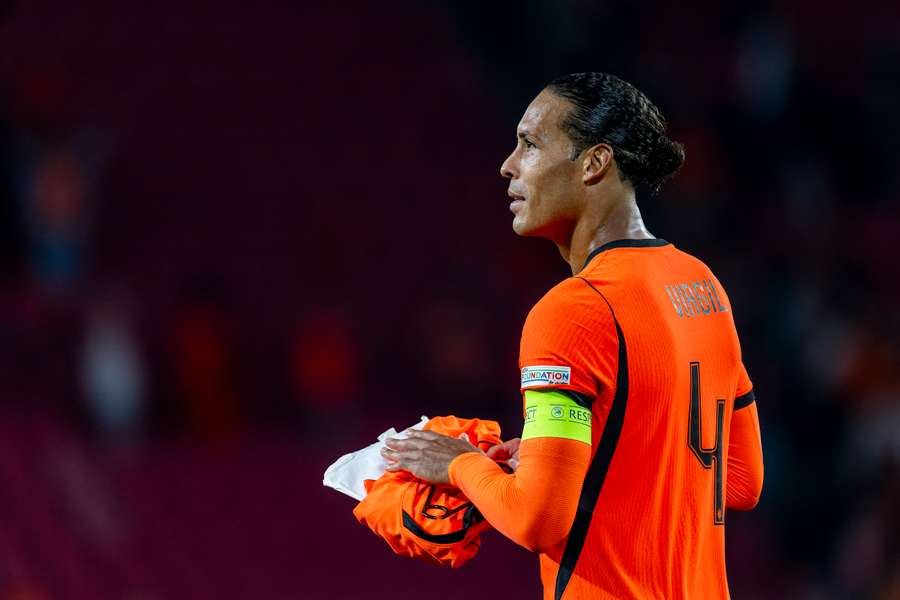 Virigl van Dijk prior to the Netherlands' game against Serbia