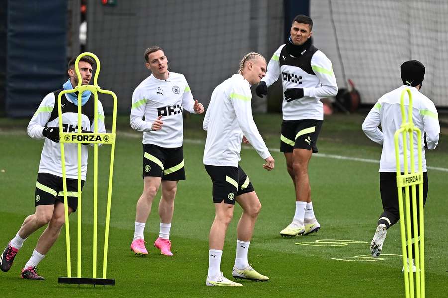 L'allenamento del Manchester City