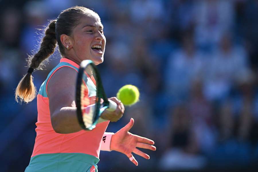 Ostapenko in action at Eastbourne