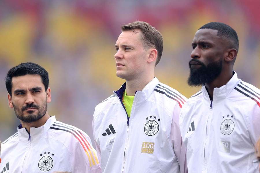 Manuel Neuer (middle) will make his Germany return at the World Cup