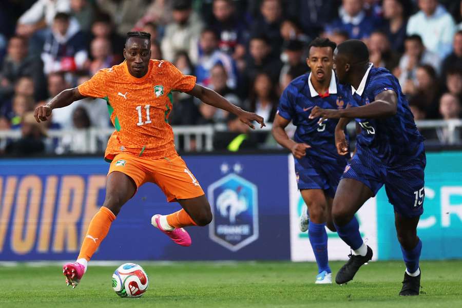Diomande beim Testspielsieg gegen Frankreich