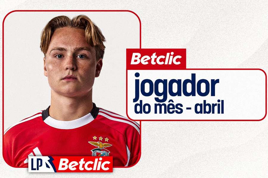 Andreas Schjelderup eleito o melhor jogador de abril