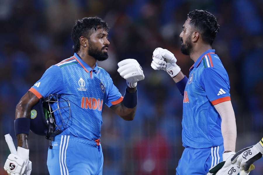 Hardik and Rahul celebrate the win