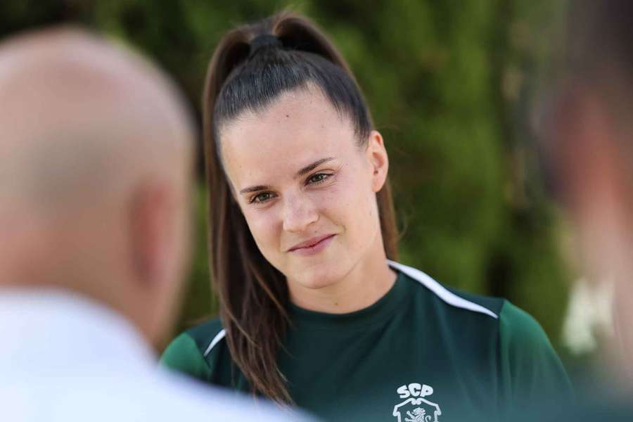 Carla Armengol no estágio do Sporting Carla Armengol no estágio do Sporting