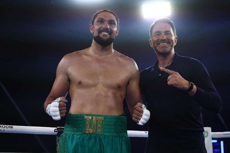 Teremoana Teremoana celebrates his victory on Wednesday night. Teremoana Teremoana celebrates his victory on Wednesday night.