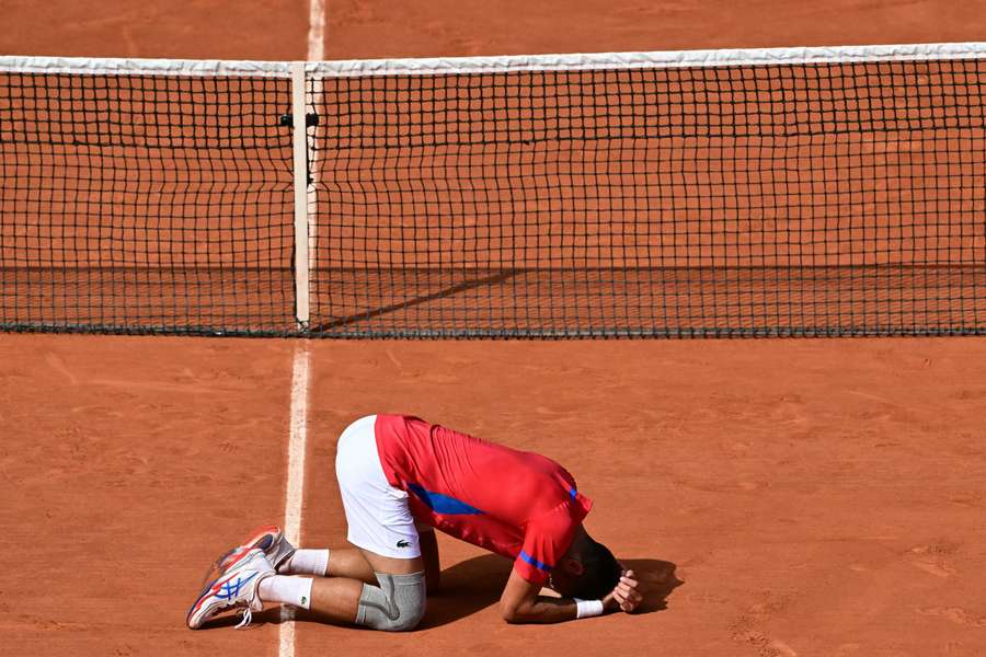 Djokovic was overcome with emotion