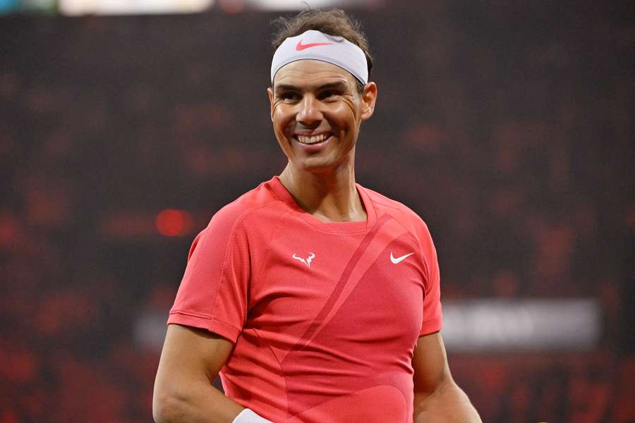 Rafael Nadal sur le court de The Netflix Slam au début du mois de mars.