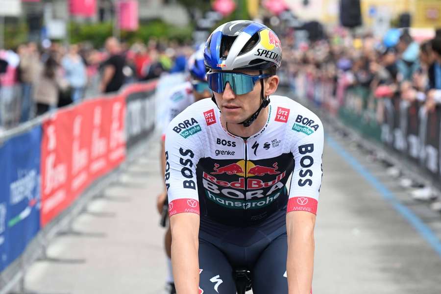 Jai Hindley during the 2025 Giro d'Italia