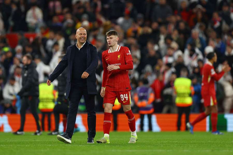 Manažer Liverpoolu Arne Slot a Conor Bradley jsou po důležitém vítězství nad Realem Madrid nadšení.