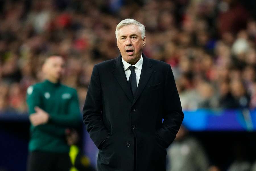 Ancelotti během odvetného utkání osmifinále Ligy mistrů.