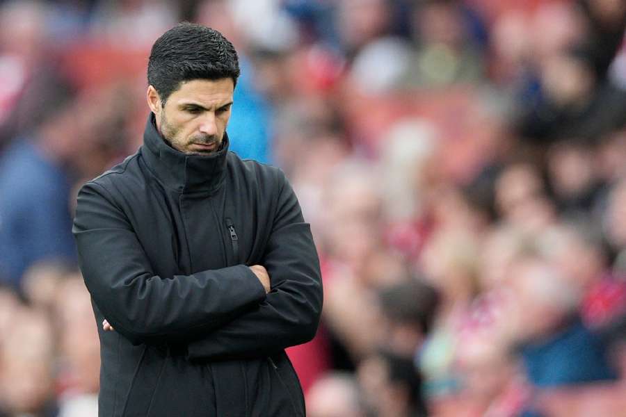 Arteta was dejected after their loss