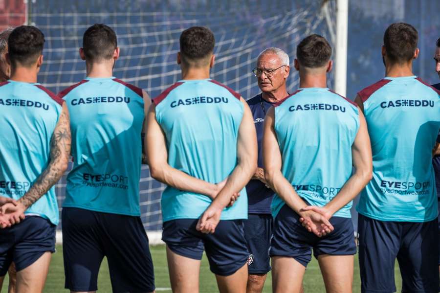 Claudio Ranieri durante una sessione di allenamento