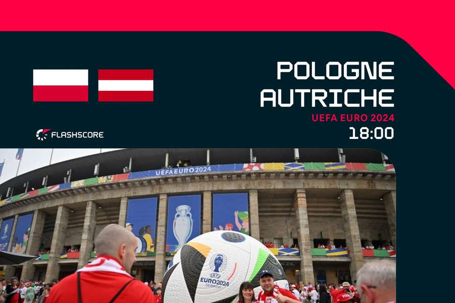 Pologne - Autriche se dispute au stade olympique de Berlin
